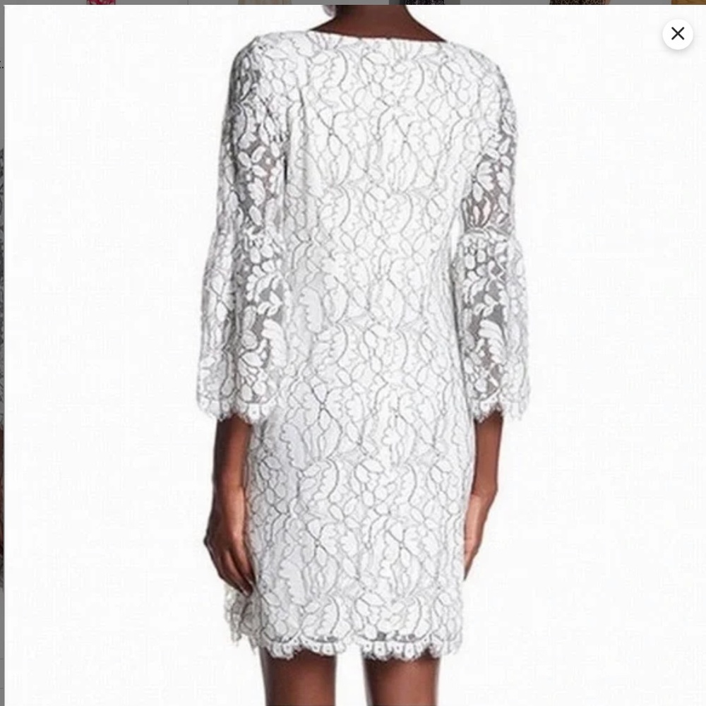 Eliza J White Lace Shift Dress - Picture 3 of 8